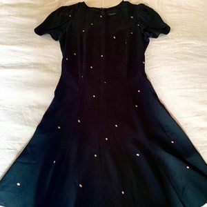 Reformation Clochette Mini Dress In Black Dot Print Size Small